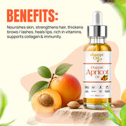 Apricot Oil for smoother-looking strands, natural shine and softer dry hair