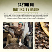 Castor Oil procedure from scalp application and massage to coating dry hair ends