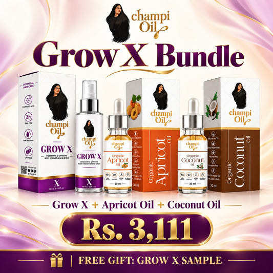 Champi Oil Grow X Rosemary and Caffeine Root Strengthening Spray