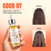Goodbye to dry frizzy-looking hair with a lightweight Apricot Oil care routine