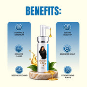 Goodbye to a flaky dry-looking scalp with regular EXO Dandruff Treatment Oil care