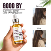 Wild Olive Oil for dry dull rough and breakage-prone hair care